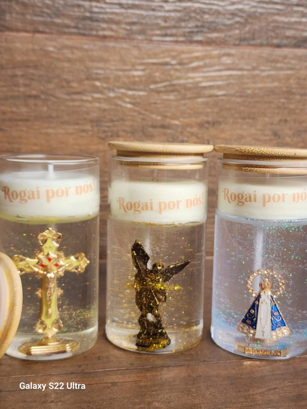 Velas católicas copo com tampa de pressão